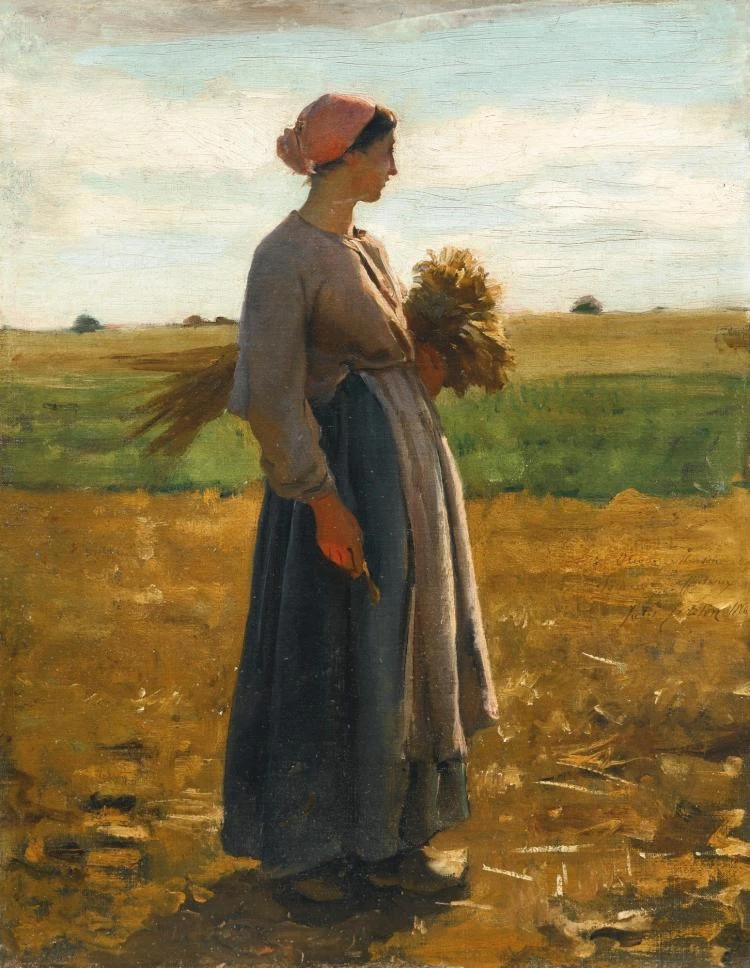 Giovane donna nei campi